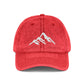 Vintage Embroidered Mountain Cap — Washed Red Dad Hat Hats Printify One size Red