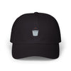 Dad Cap with Tiny Shaved Ice Embroidery – Minimal Summer Hat Hats Printify Black One size