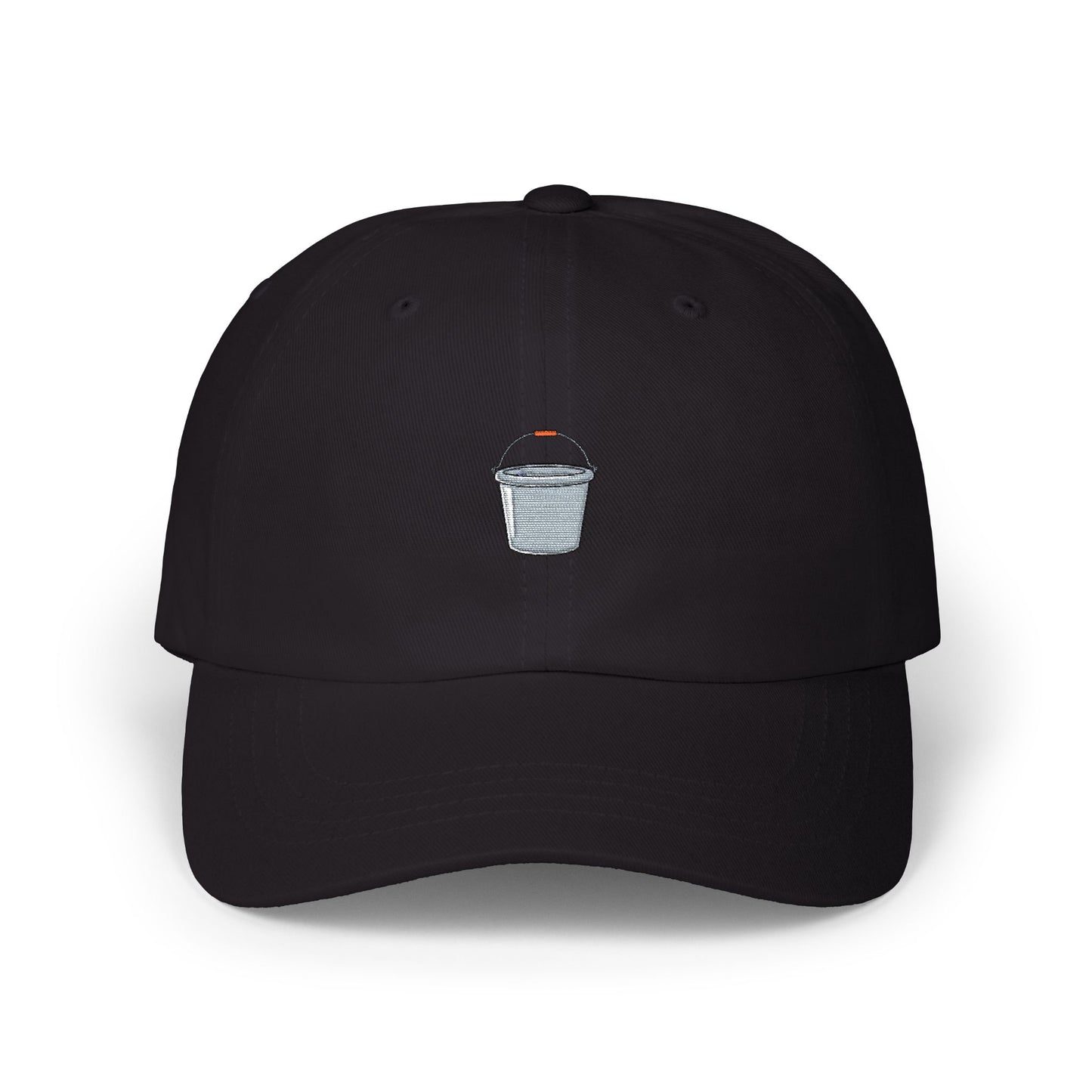 Dad Cap with Tiny Shaved Ice Embroidery – Minimal Summer Hat Hats Printify Black One size
