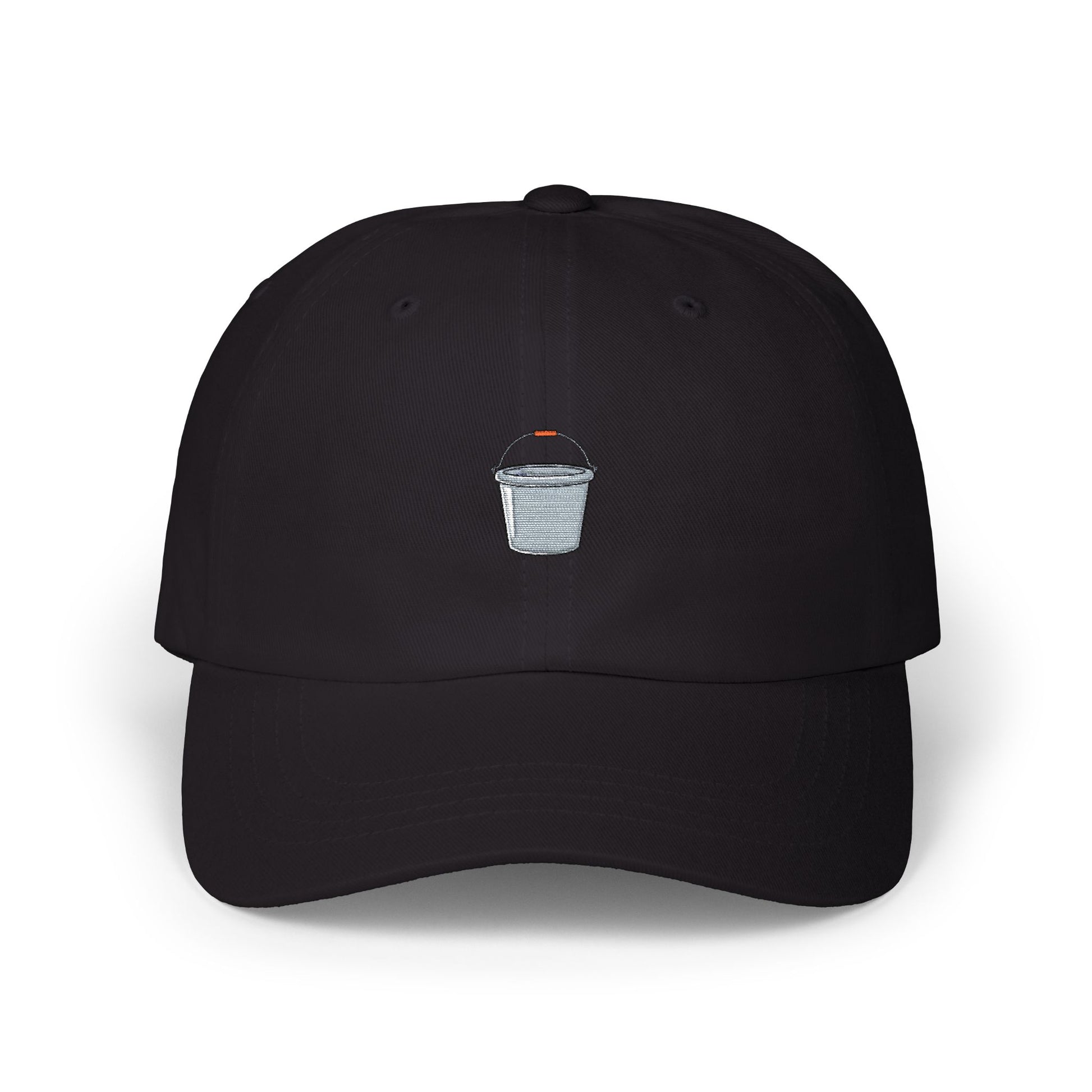 Dad Cap with Tiny Shaved Ice Embroidery – Minimal Summer Hat Hats Printify Black One size