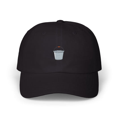 Dad Cap with Tiny Shaved Ice Embroidery – Minimal Summer Hat Hats Printify Black One size
