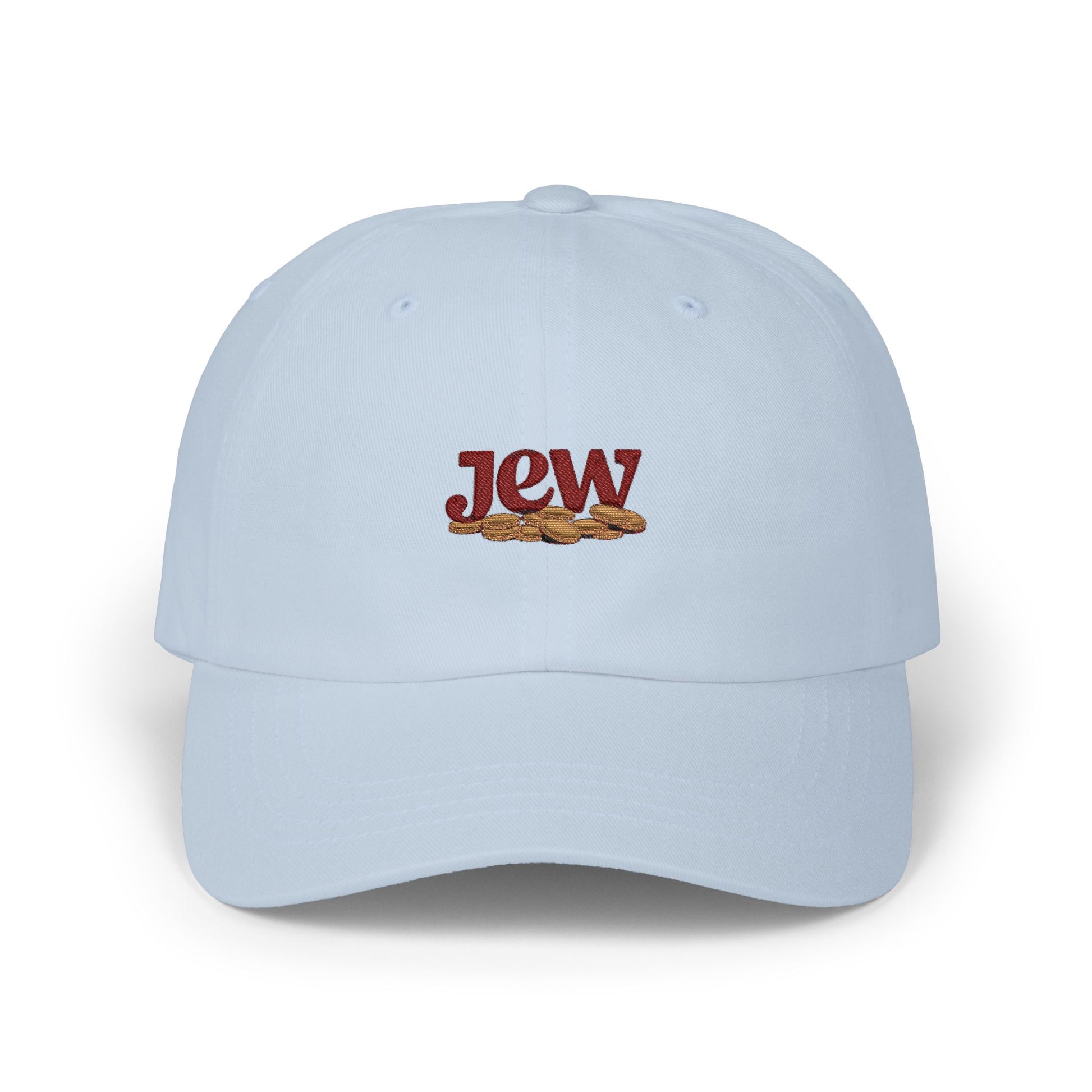 Embroidered 'Jew' Dad Cap — Casual Pride Baseball Hat Hats Printify Light Blue One size