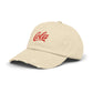 Distressed 'Cola' Vintage Baseball Cap – Retro Script Logo Hat Hats Printify