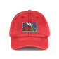 Vintage Embroidered Floral Patch Cap Hats Printify One size Red