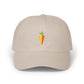 Carrot Embroidered Dad Cap — Minimal Vegetable Baseball Hat Hats Printify Stone One size