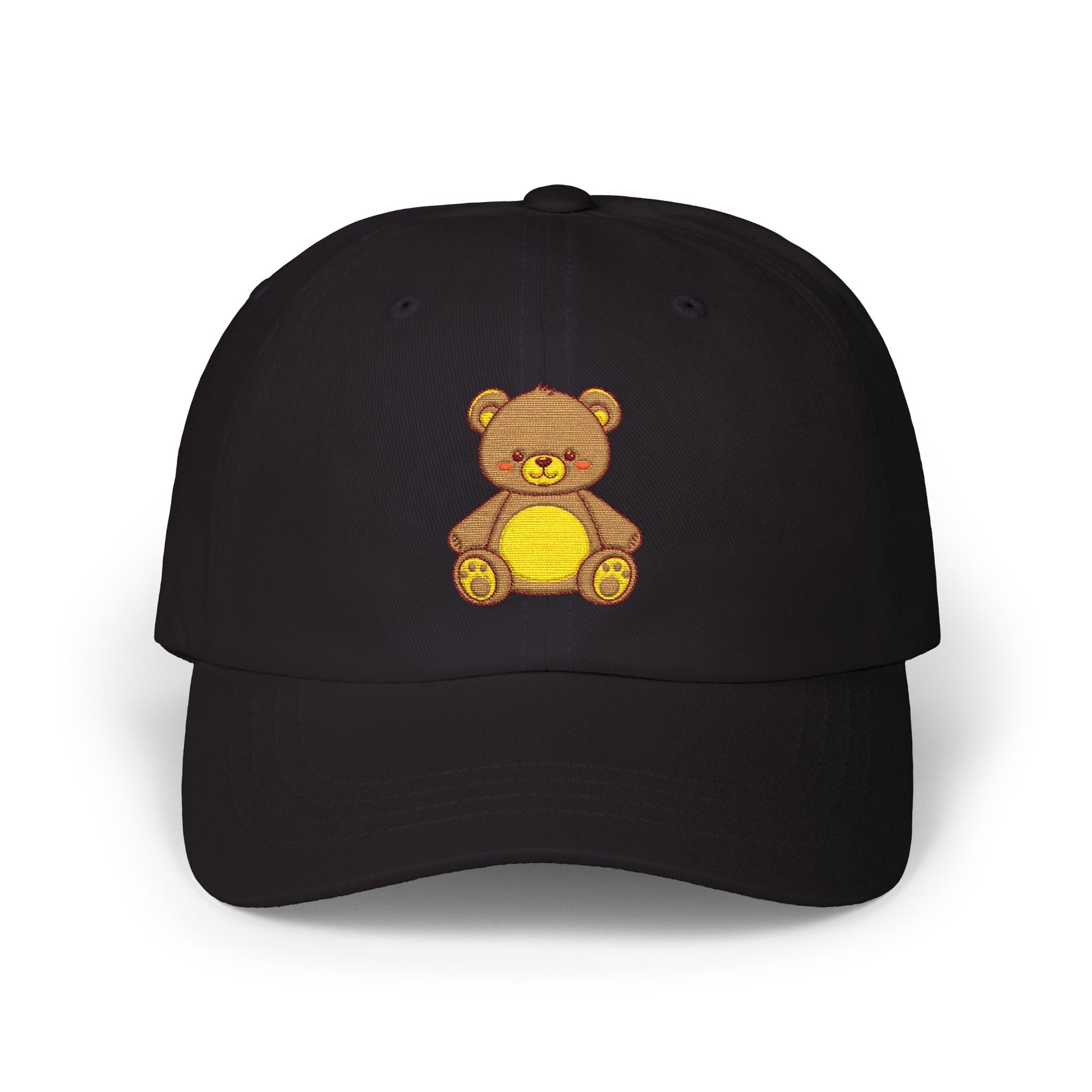 Teddy Bear Dad Cap — Cute Embroidered Plush Bear Baseball Hat Hats Printify Black One size