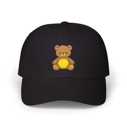 Teddy Bear Dad Cap — Cute Embroidered Plush Bear Baseball Hat Hats Printify Black One size