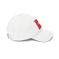 Dad Cap with Swiss Flag Embroidered Patch — Classic White Adjustable Hat Hats Printify