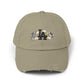 Distressed Baseball Cap — LA Logo with Angel Wings & Clouds Hats Printify Light Olive One size