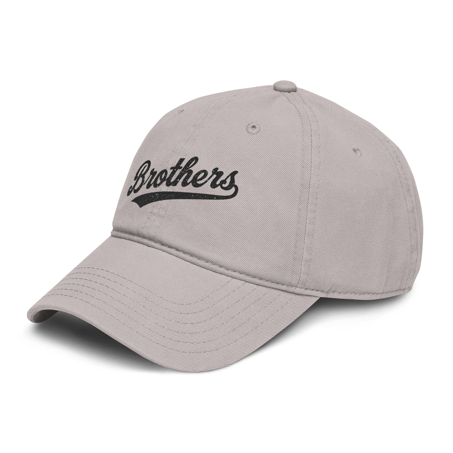 Brothers Embroidered Washed Baseball Cap Hats Printify