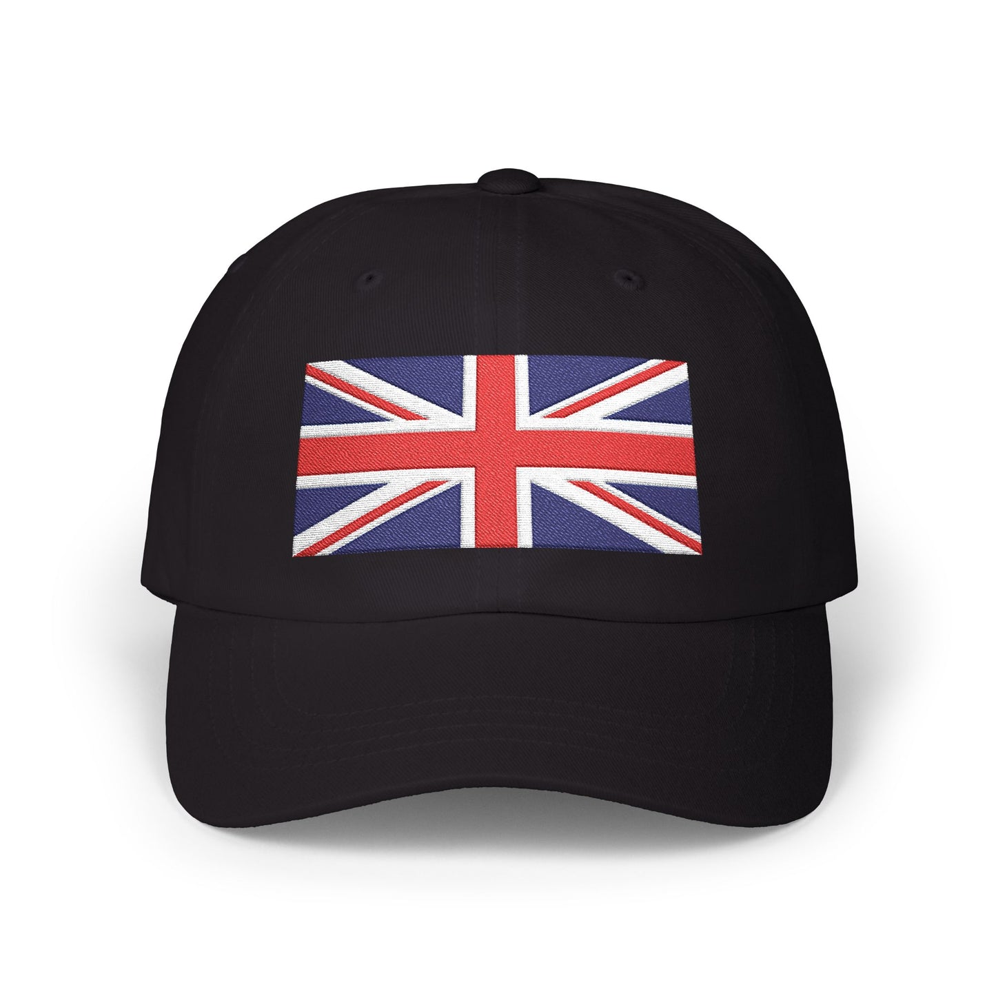 Union Jack Embroidered Dad Cap Hats Printify Black One size