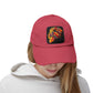 Distressed Cap — Vibrant Flame Lion Embroidered Baseball Hat