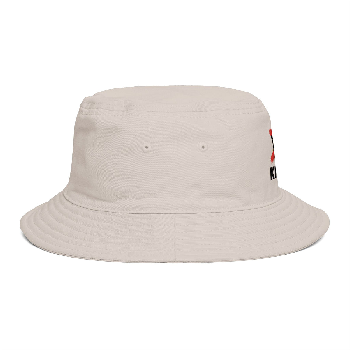 No Kings Bucket Hat — Rebellious Crown Graphic Cotton Bucket Hat Hats Printify