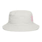 Chill Vibes Bucket Hat — Retro Pink Text Cotton Sun Hat Hats Printify