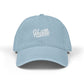 Hustle Embroidered Denim Hat — Casual Adjustable Baseball Cap Hats Printify One size Light Blue