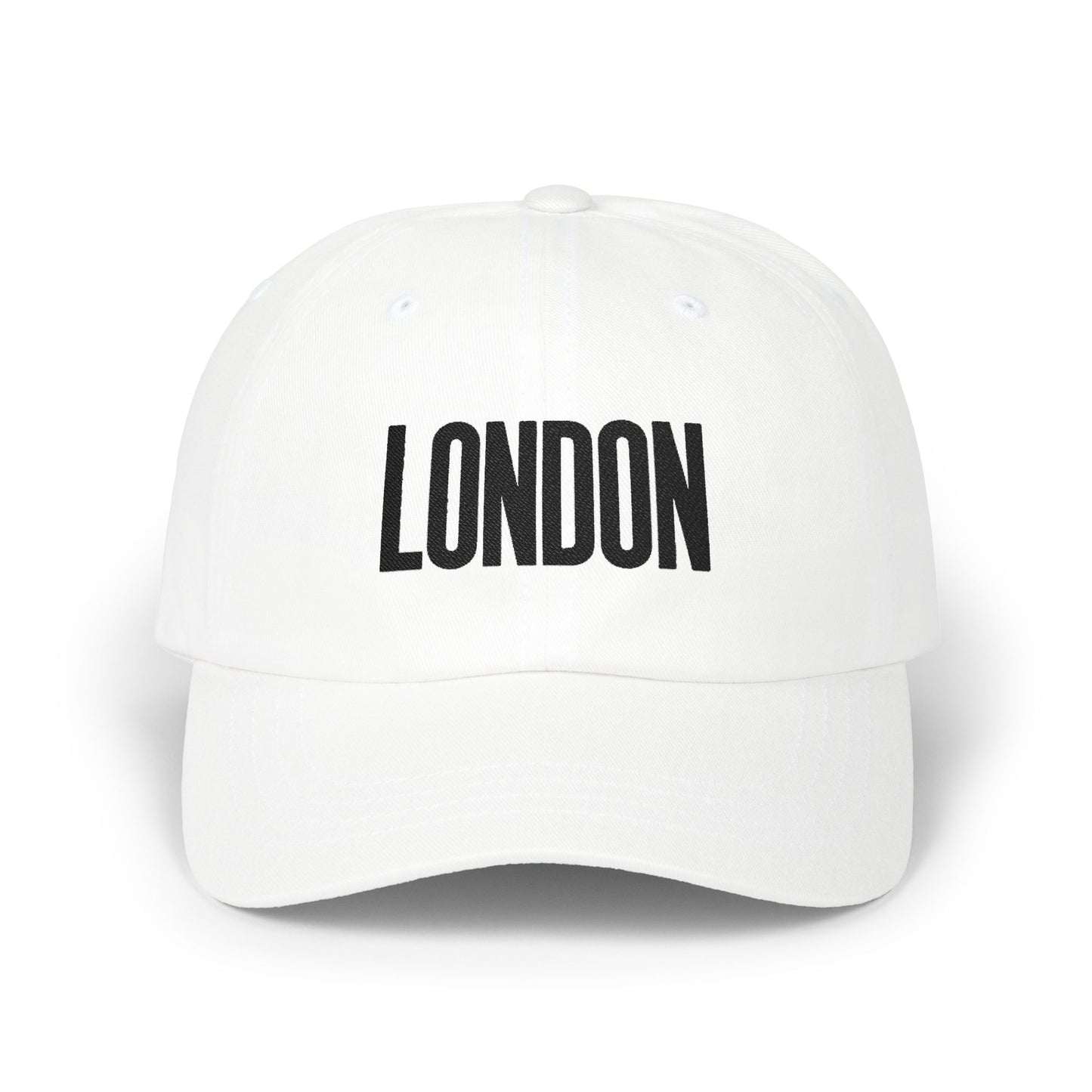 London Embroidered Dad Cap Hats Printify White One size