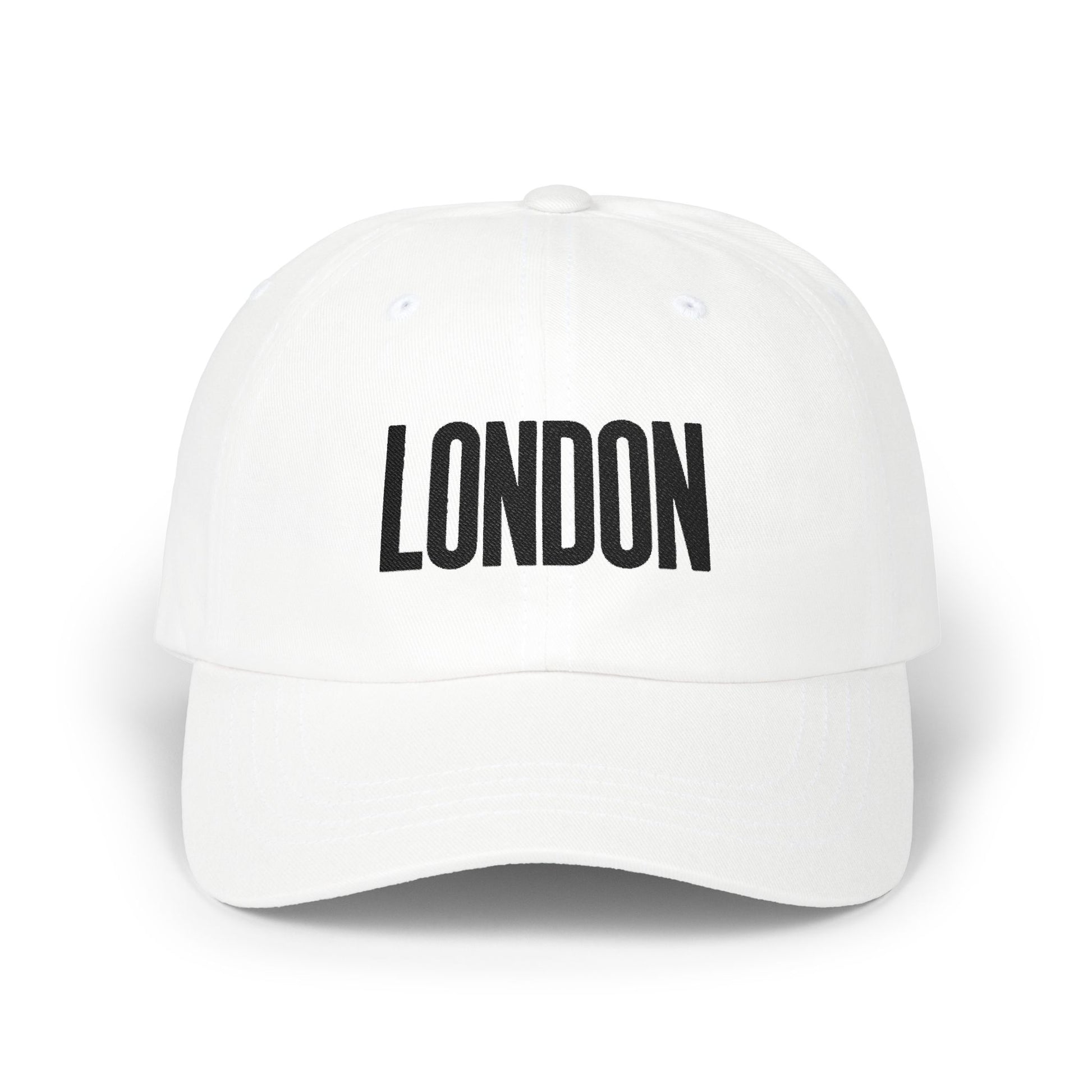 London Embroidered Dad Cap Hats Printify White One size