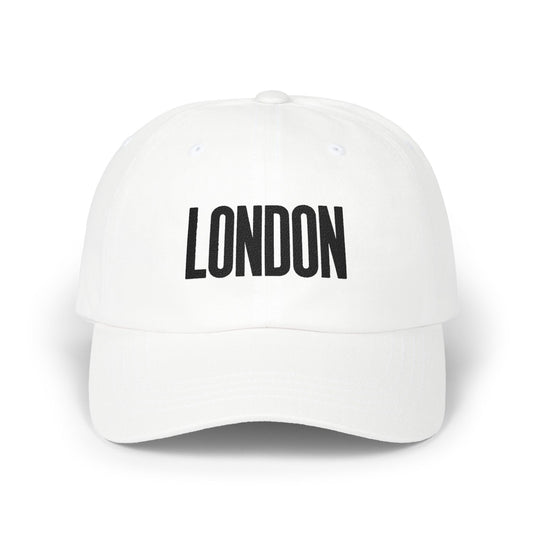 London Embroidered Dad Cap Hats Printify White One size