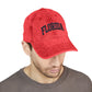 Florida Vintage Embroidered Cap - Washed Red Dad Hat Hats Printify