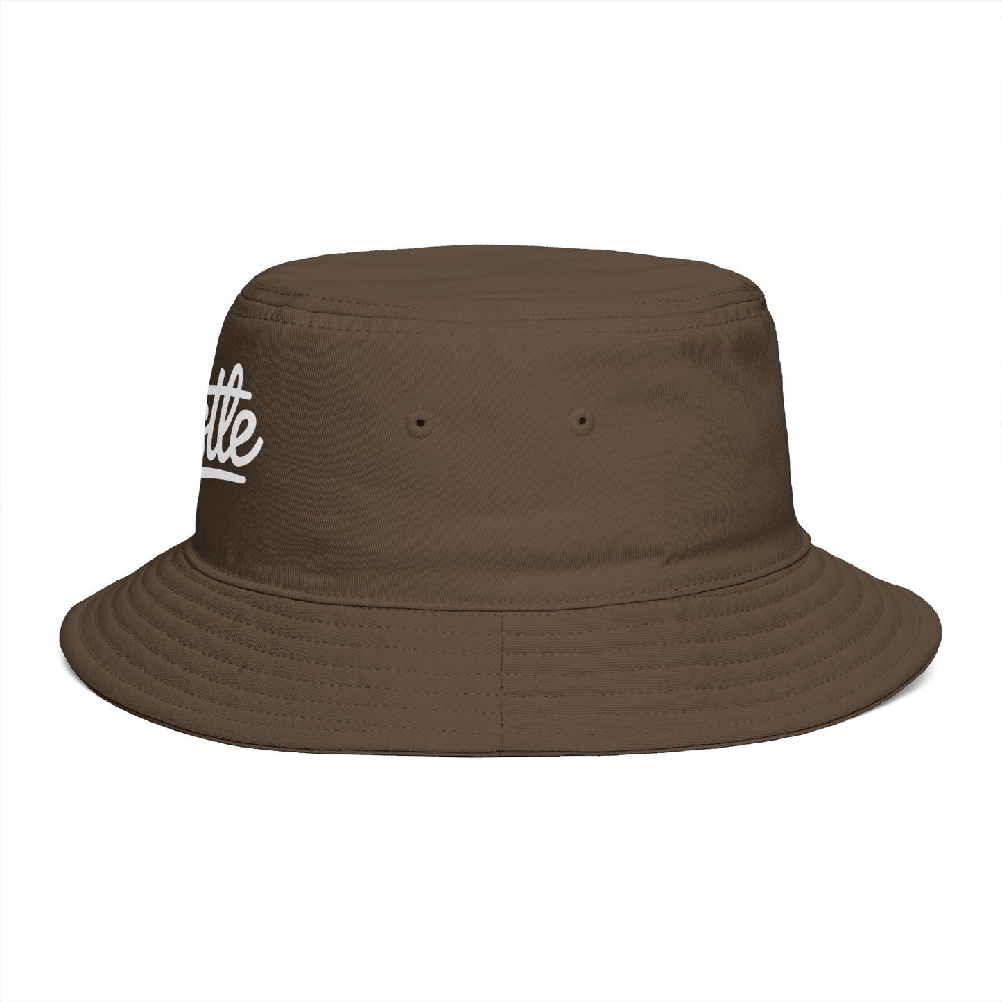 Hustle Embroidered Bucket Hat — Retro Script Streetwear Cap