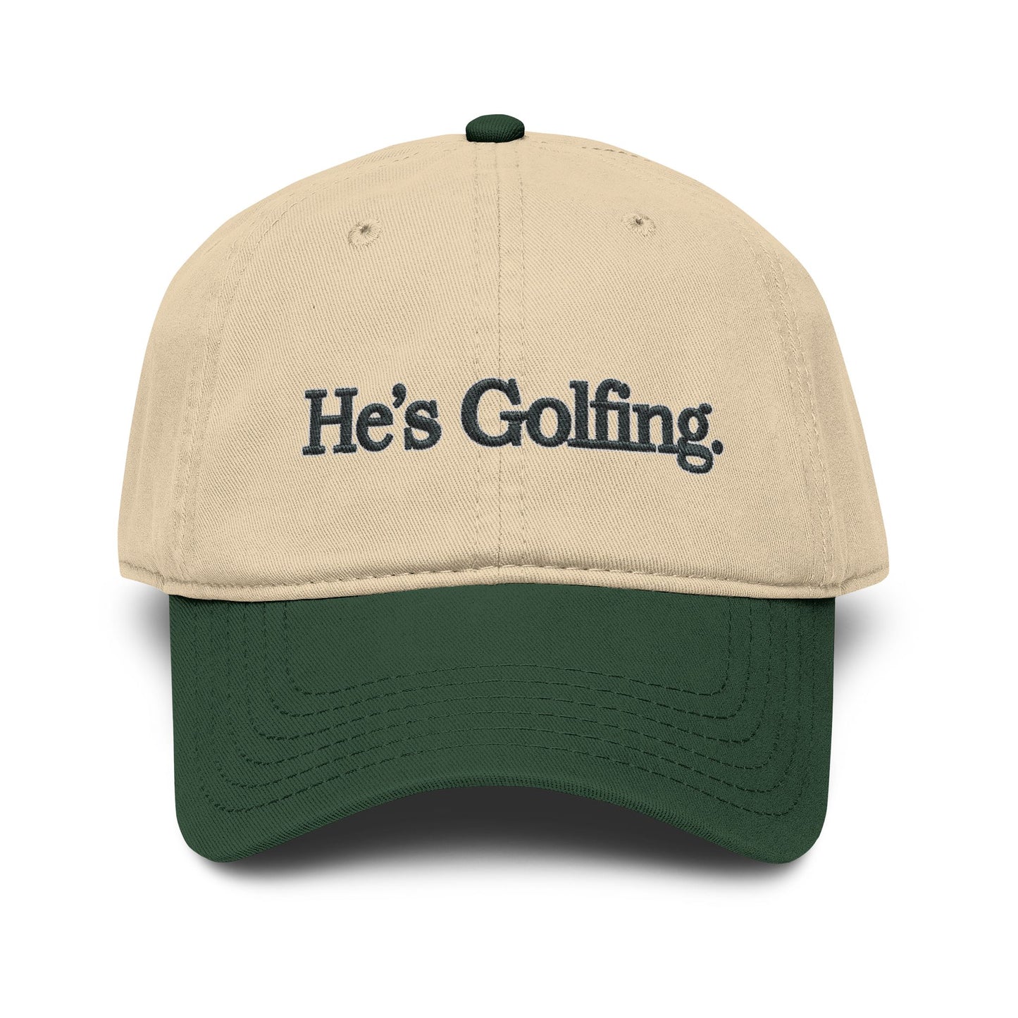He's Golfing Washed Baseball Cap – Casual Golf Hat for Men
