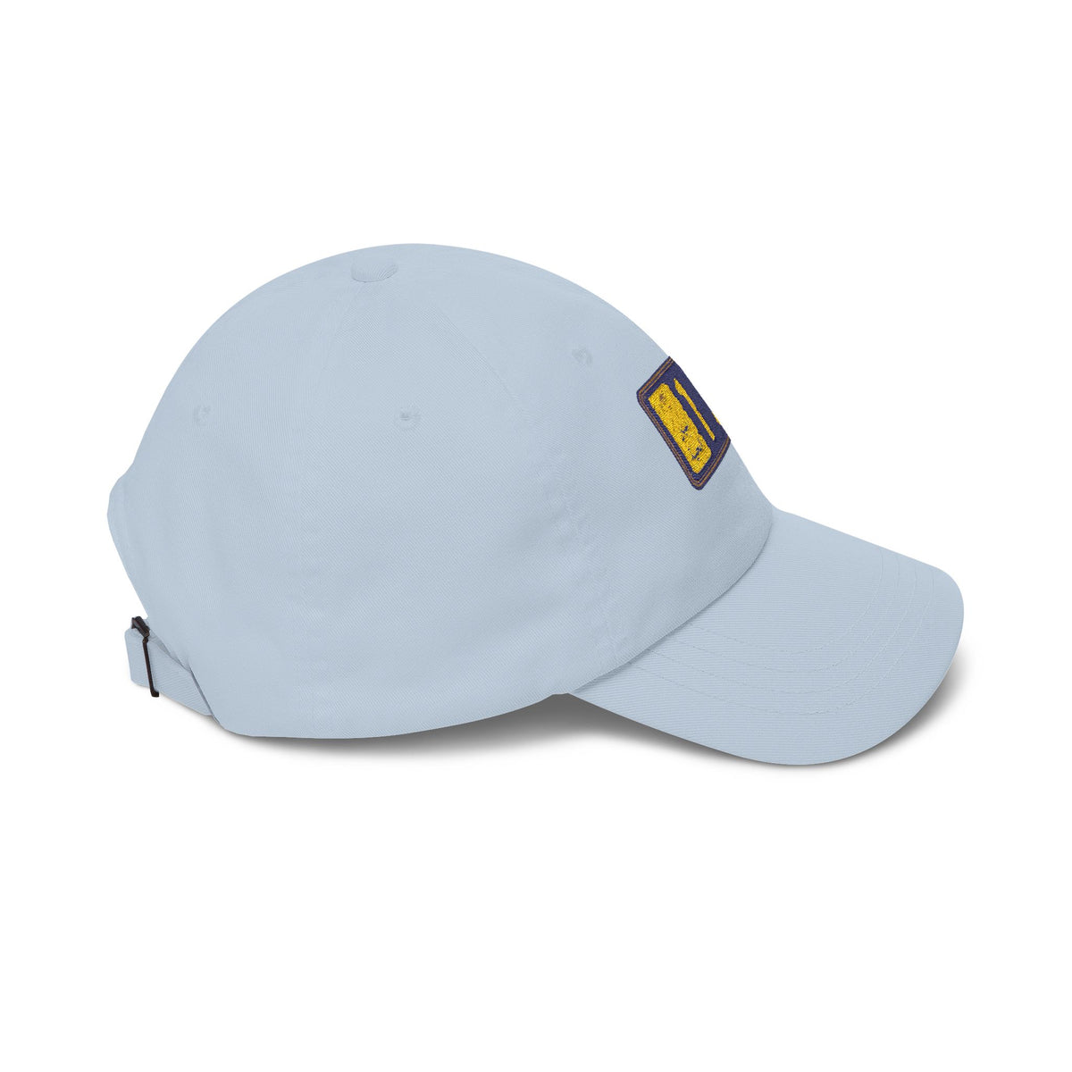 Dad Cap with Embroidered '130' Patch – Classic White Baseball Hat