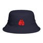 Boxing Gloves Buckethat - Retro Sport Embroidered Bucket Hat Hats Printify One size Navy