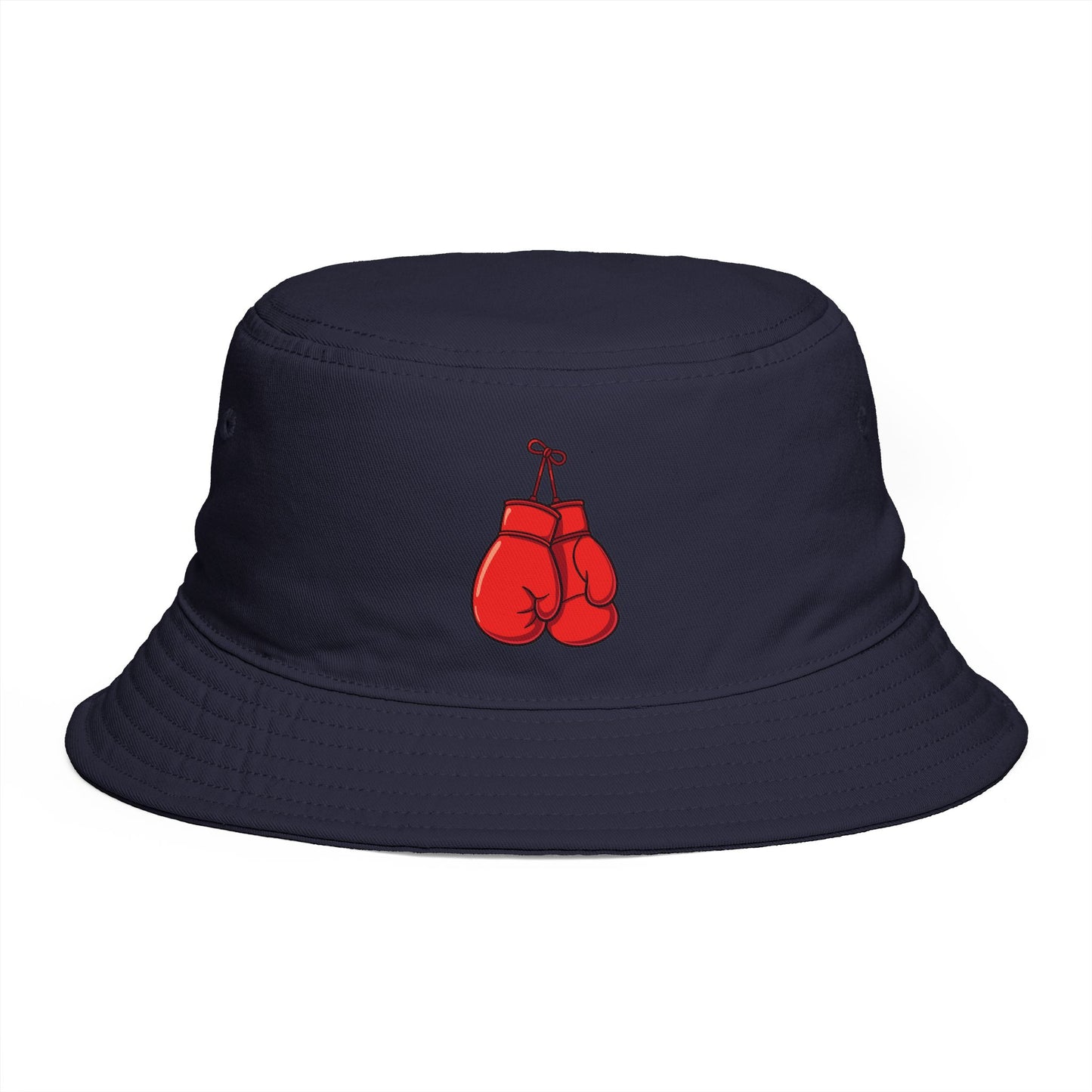Boxing Gloves Buckethat - Retro Sport Embroidered Bucket Hat Hats Printify One size Navy