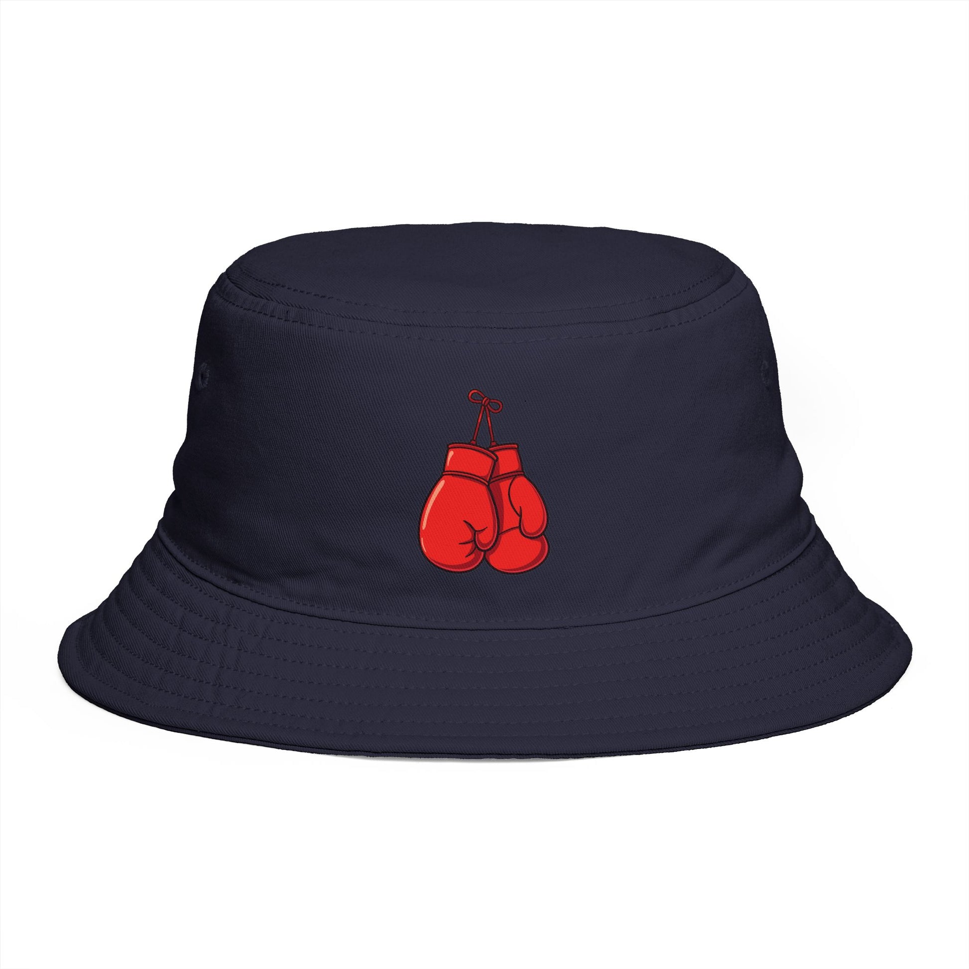 Boxing Gloves Buckethat - Retro Sport Embroidered Bucket Hat Hats Printify One size Navy