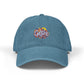 Embroidered Denim Hat — Colorful "Culture" Floral Logo Cap Hats Printify One size Blue