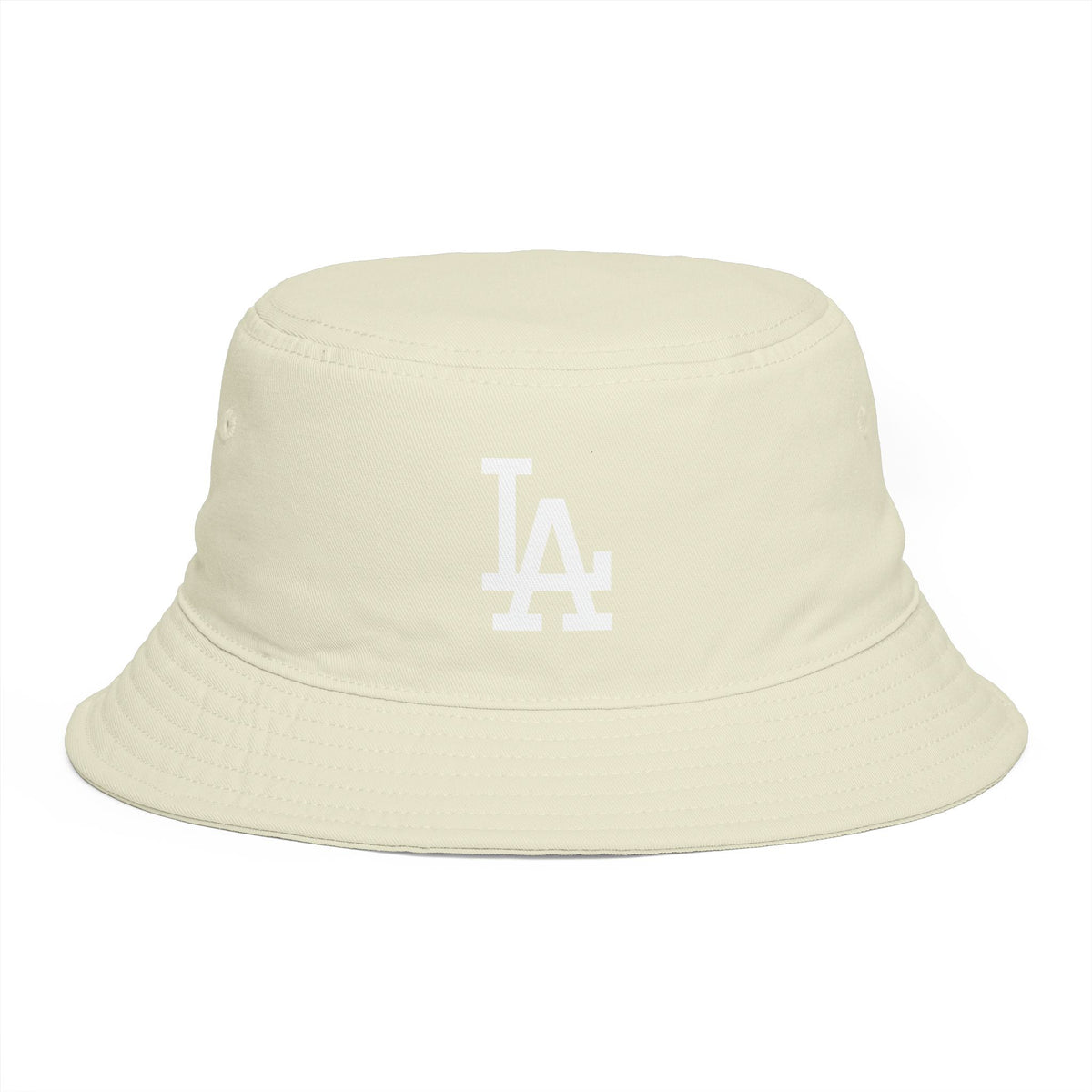 Brown LA Logo Bucket Hat — Casual Streetwear Sun Hat Hats Printify