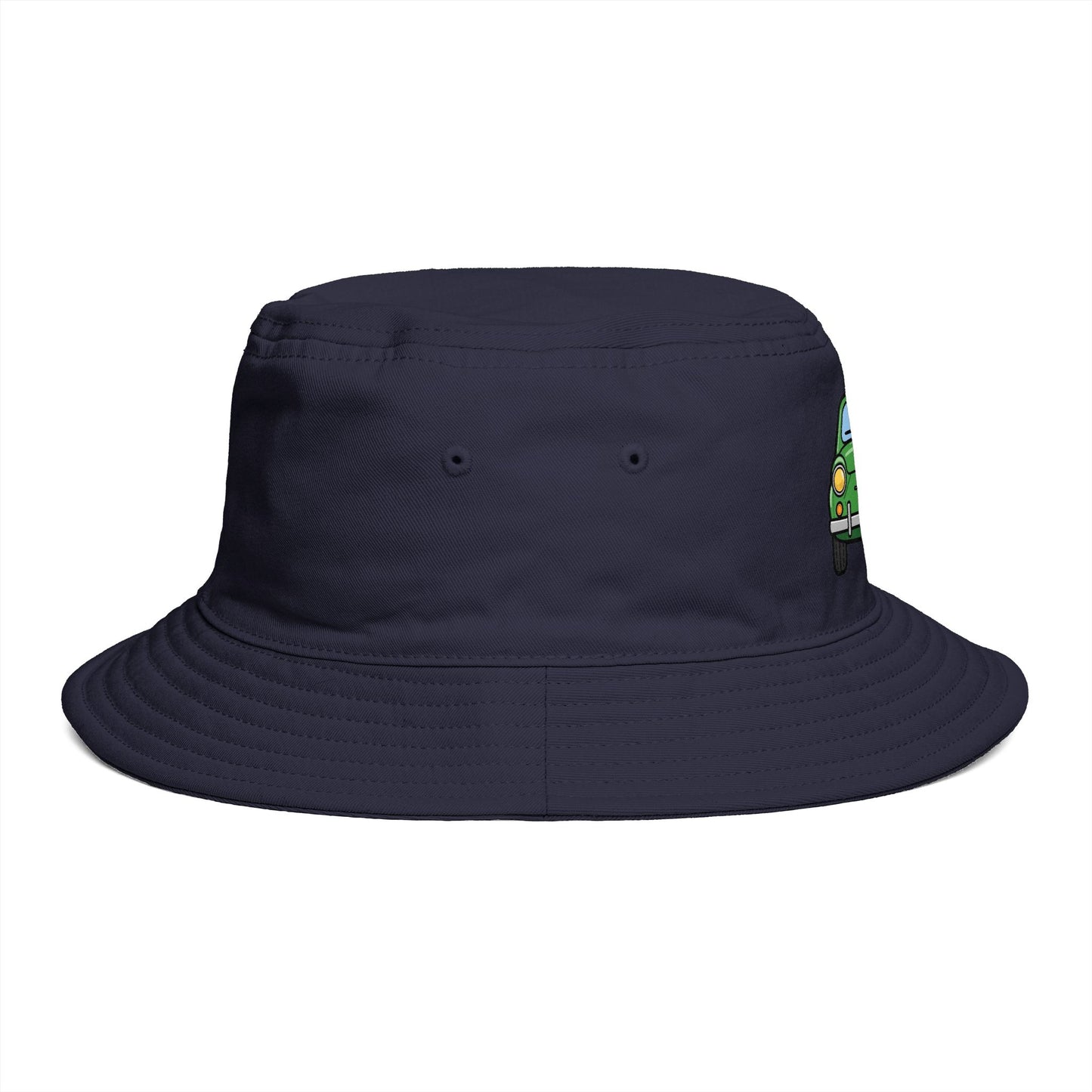Bucket Hat — Retro Green Car Embroidered Bucket Hat