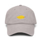 Washed Cotton Baseball Cap with Embroidered Yellow Leaf – Casual Fall Hat