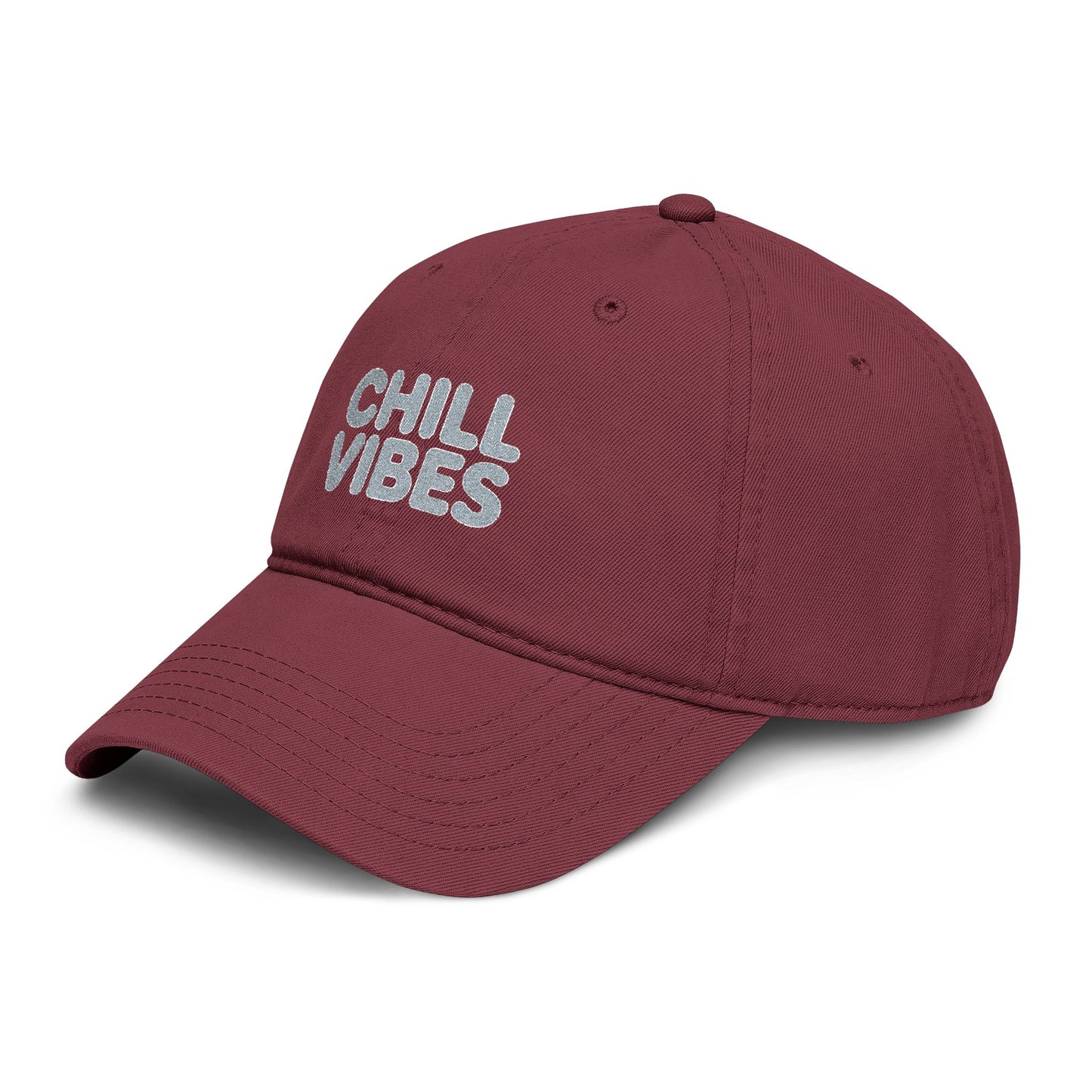 Chill Vibes Washed Baseball Cap Hats Printify