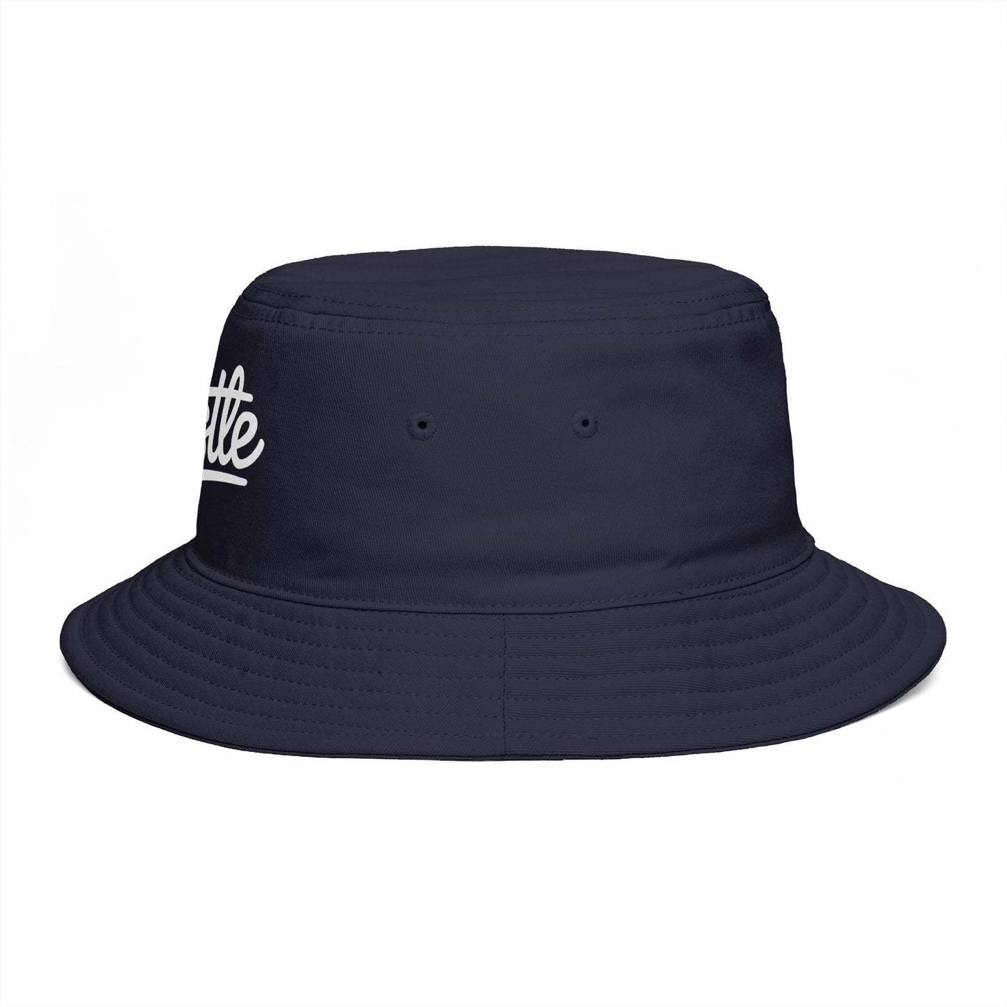 Hustle Embroidered Bucket Hat — Retro Script Streetwear Cap