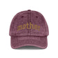 Embroidered 'mother' Vintage Cap – Distressed Red Mom Baseball Hat, Mother's Day Gift
