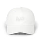 Classic Dad Cap – Minimal Script Embroidered Baseball Hat Hats Printify White One size