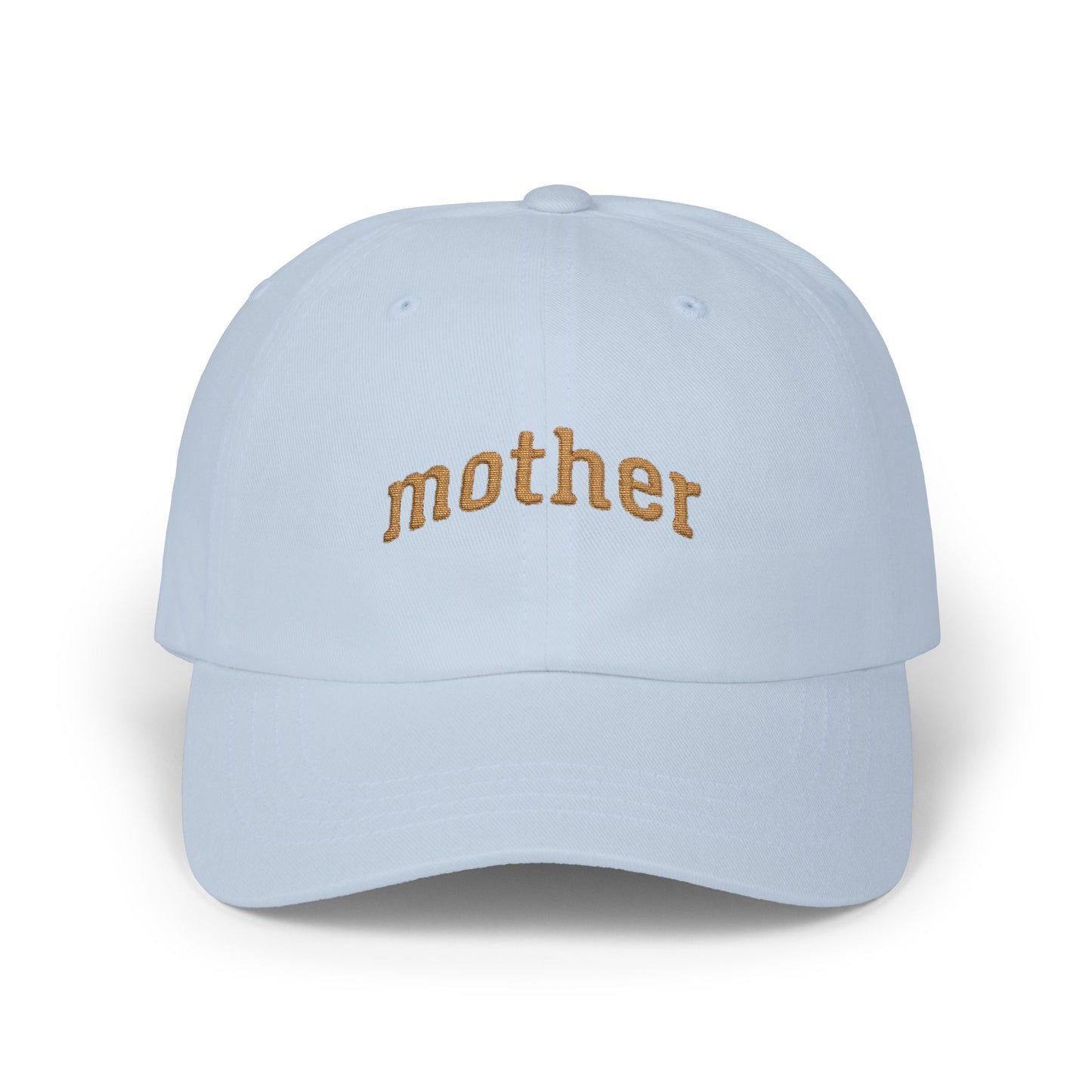 Mother Embroidered Dad Cap — Casual White Baseball Hat for Moms, Mother's Day Gift