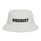 Shriff Bucket Hat — Retro Western Brown Cotton Sun Hat Hats Printify One size Ecru