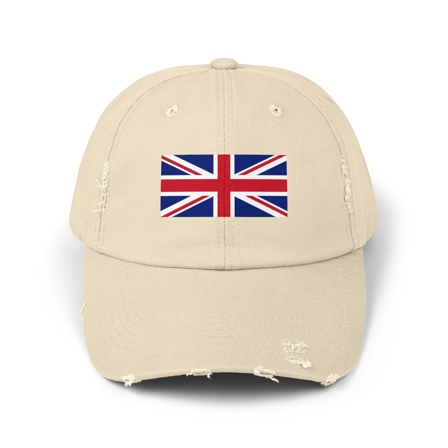 Distressed Union Jack Cap — British Flag Baseball Hat Hats Printify Stone One size