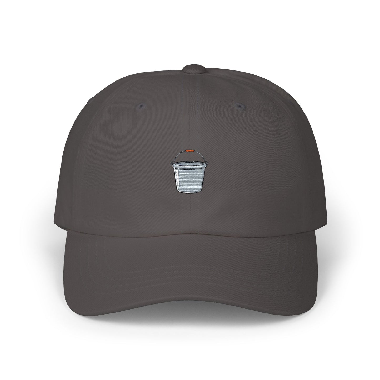 Dad Cap with Tiny Shaved Ice Embroidery – Minimal Summer Hat Hats Printify Dark Grey One size