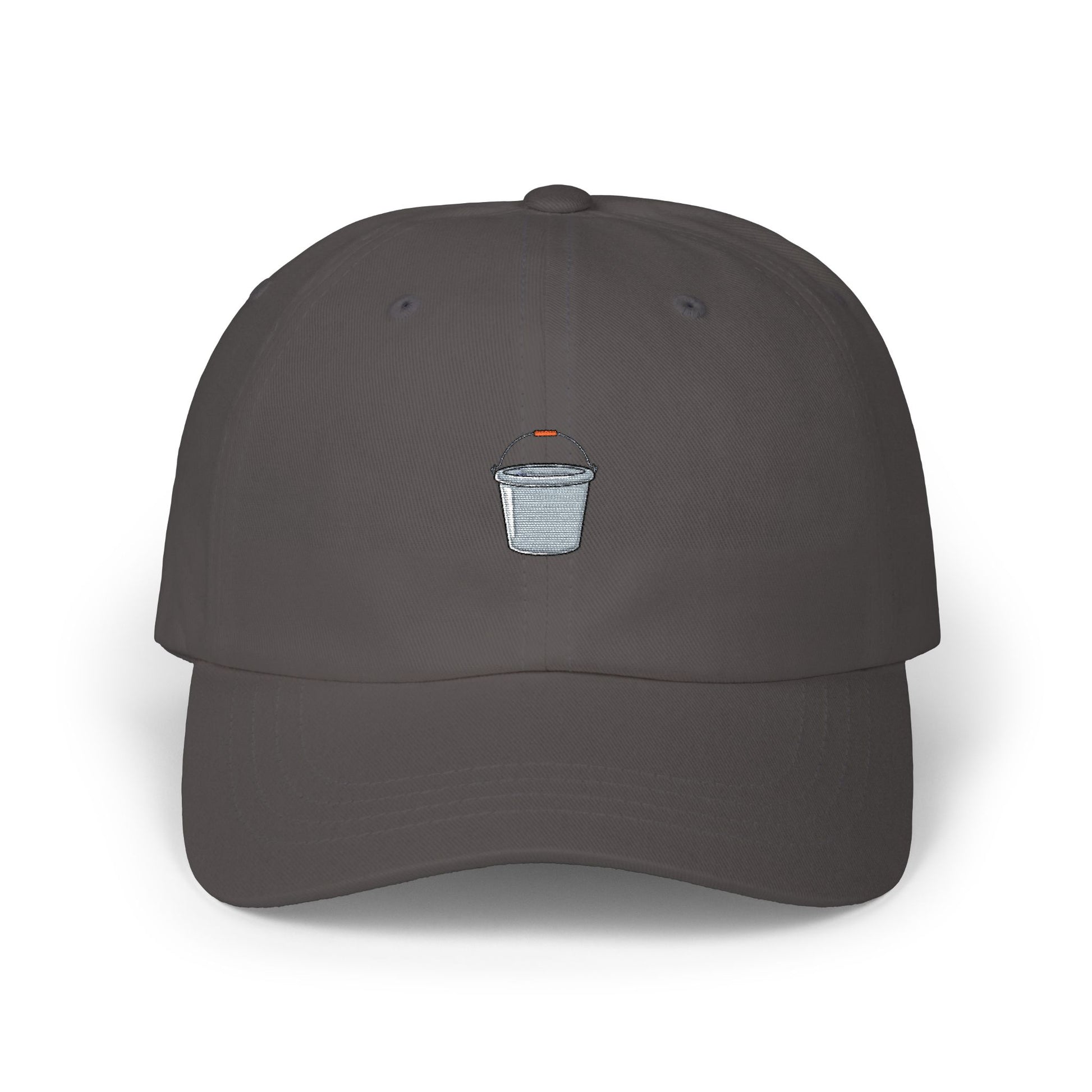 Dad Cap with Tiny Shaved Ice Embroidery – Minimal Summer Hat Hats Printify Dark Grey One size