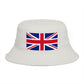 Union Jack Bucket Hat — British Flag Cotton Sun Hat Hats Printify One size Ecru