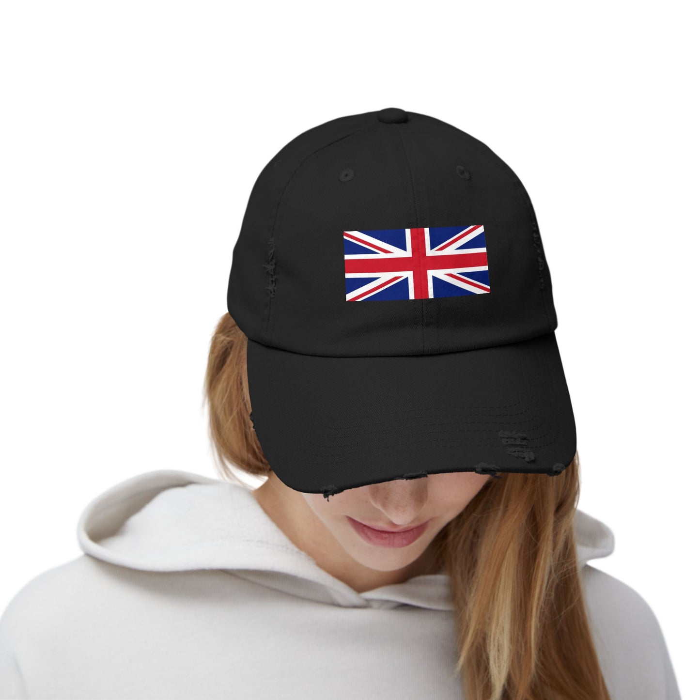 Distressed Union Jack Cap — British Flag Baseball Hat Hats Printify