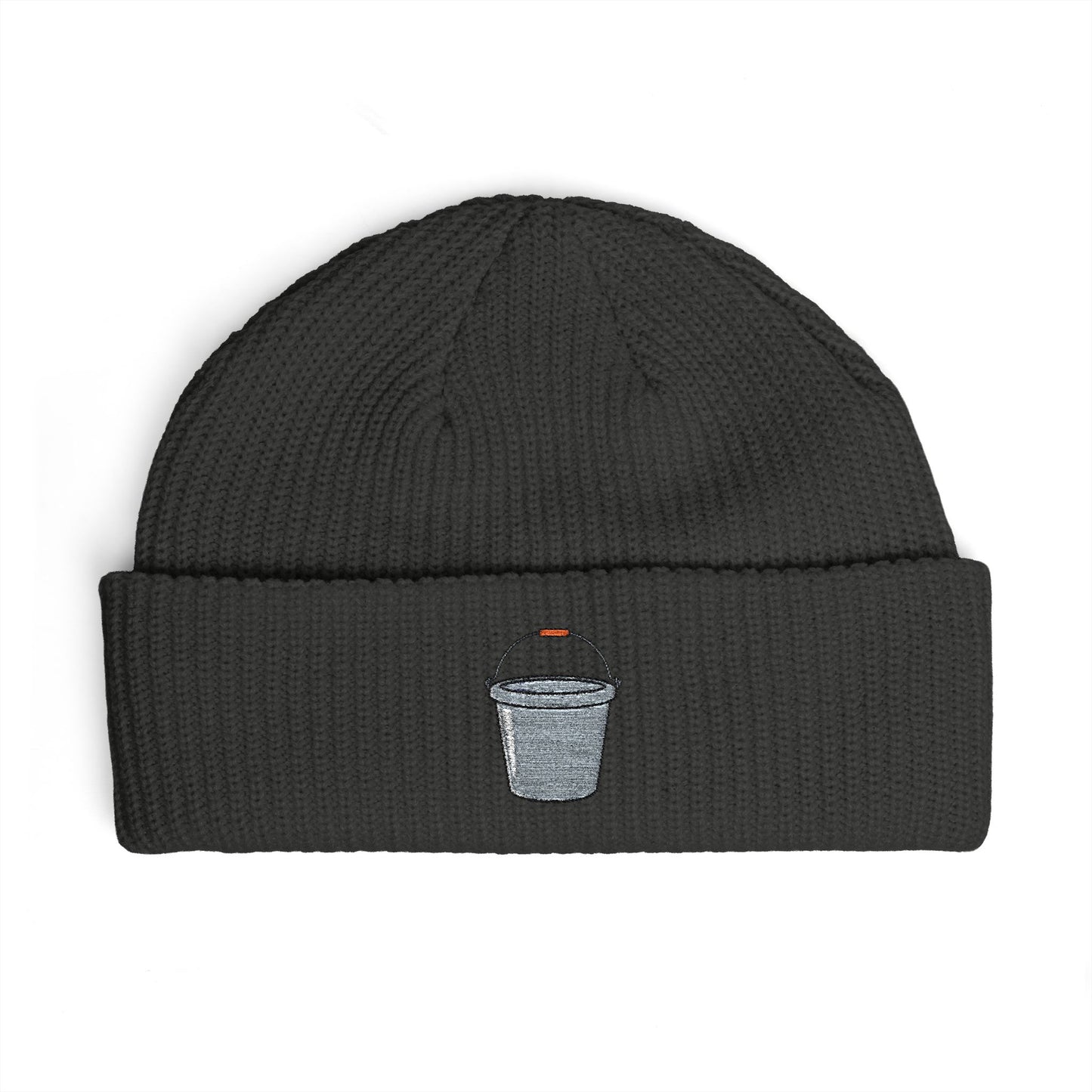 Embroidered Trash Can Cuff Beanie Hats Printify One size Coal