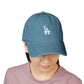 Embroidered Denim Baseball Hat – Classic LA Logo Cap Hats Printify