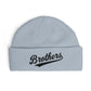 Brothers Cuff Beanie — Embroidered Knit Hat for Siblings & Crew