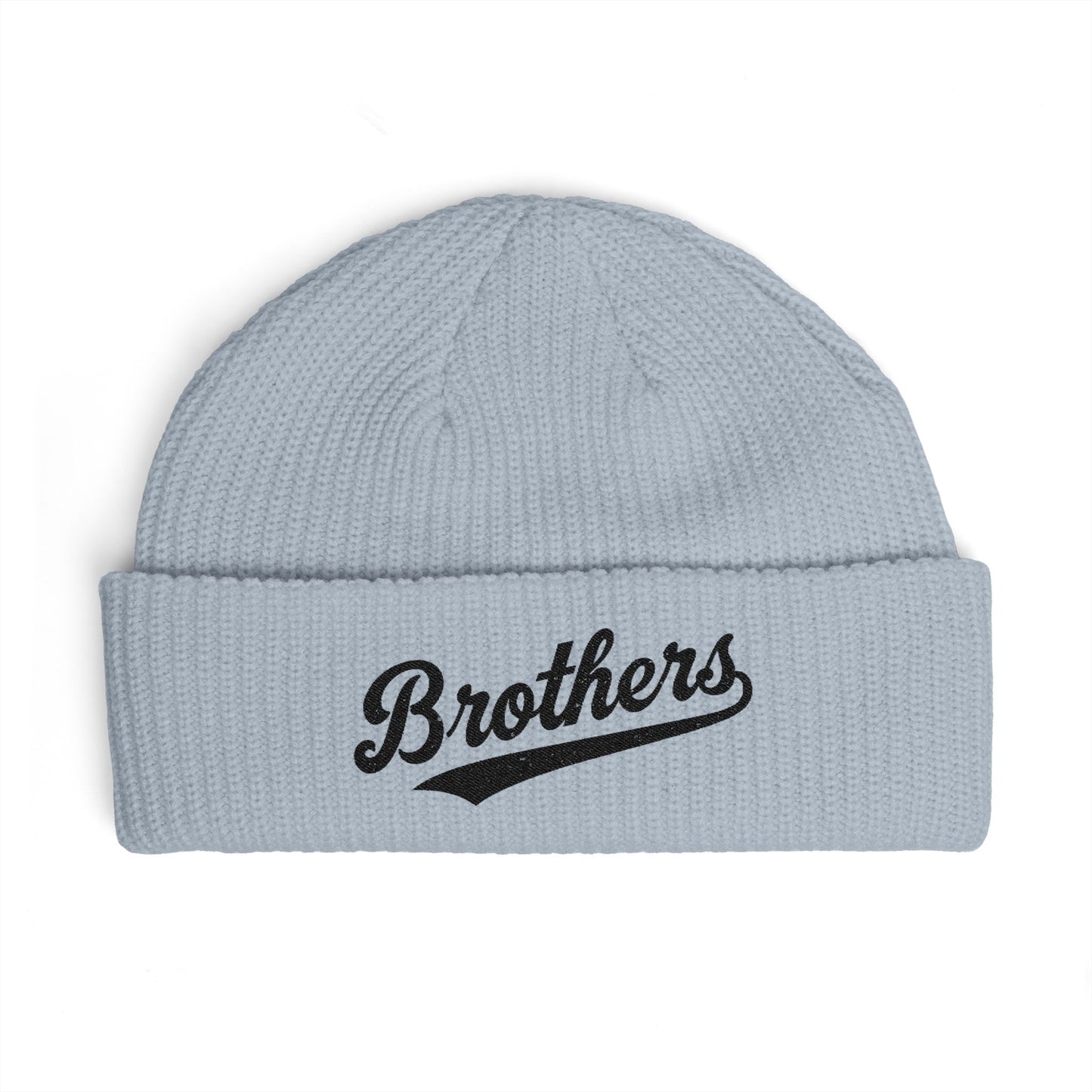 Brothers Cuff Beanie — Embroidered Knit Hat for Siblings & Crew