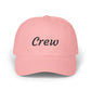 Crew Embroidered Dad Cap - Classic White Adjustable Baseball Hat Hats Printify Pink One size