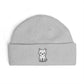 Embroidered Kitten Cuff Beanie